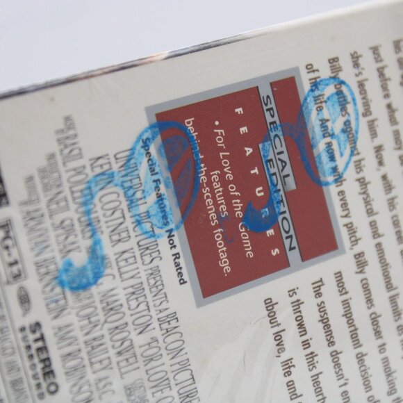 For Love of the Game VHS 2000 Special Edition Kevin Costner Kelly Preston - Picture 7 of 7